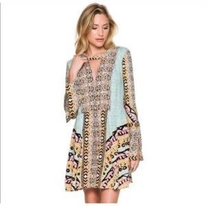 Free People Tegan Geometric Border Print Tunic/Mini Dress Size 4